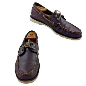 Sperry Top-Sider Boat Shoes Casual Lace Up 2-Eye Dark Brown Leather Upper